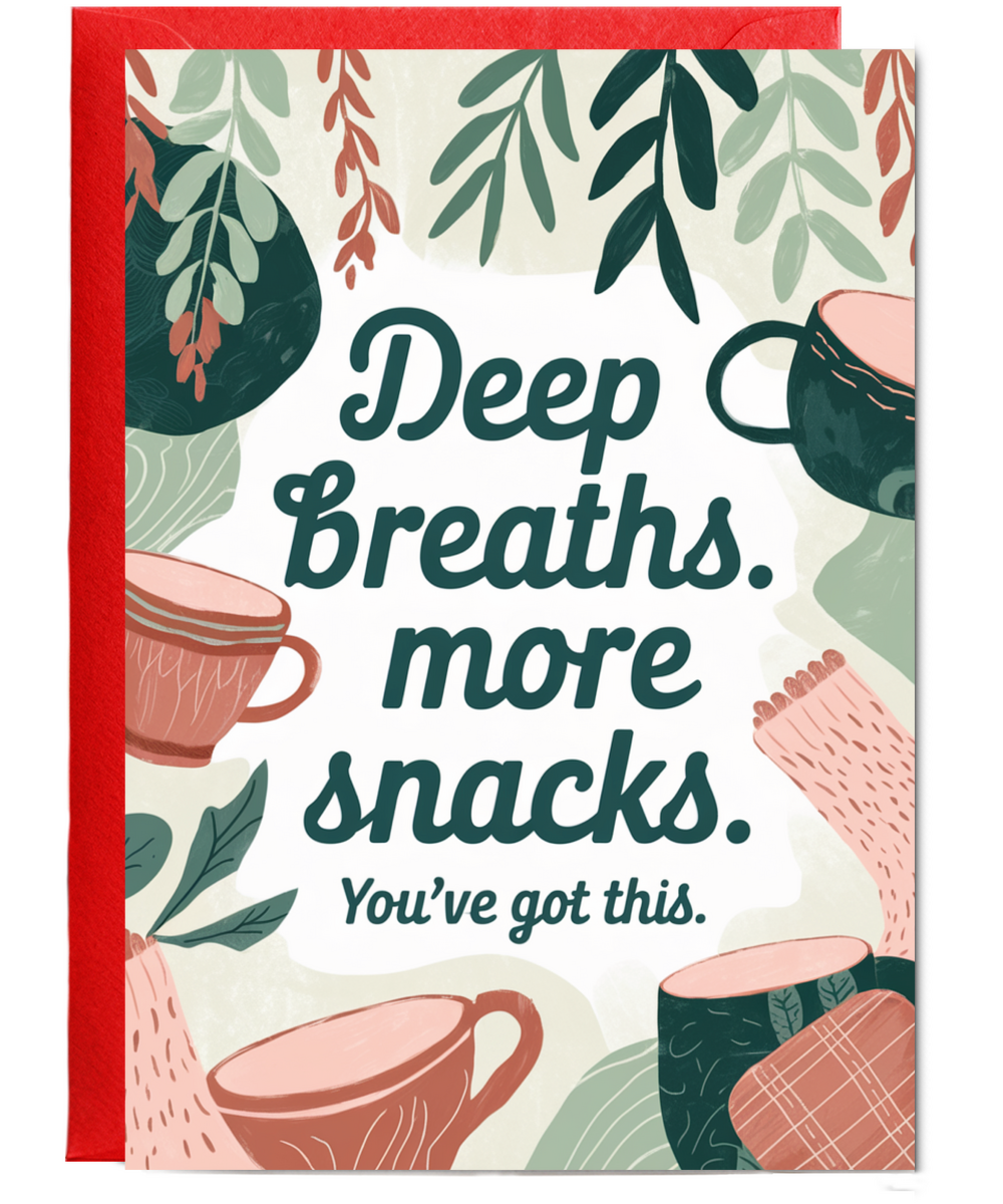 Deep breathes more snacks you got this