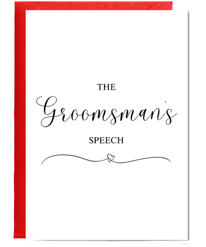The Groomsmens speech