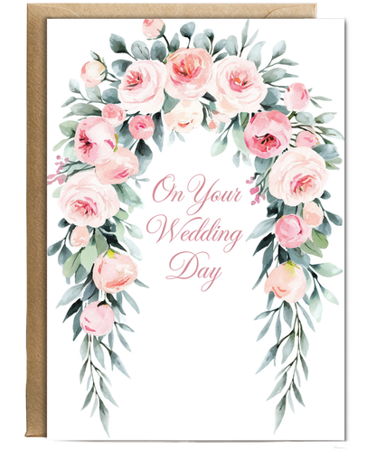 floral archway on your wedding day