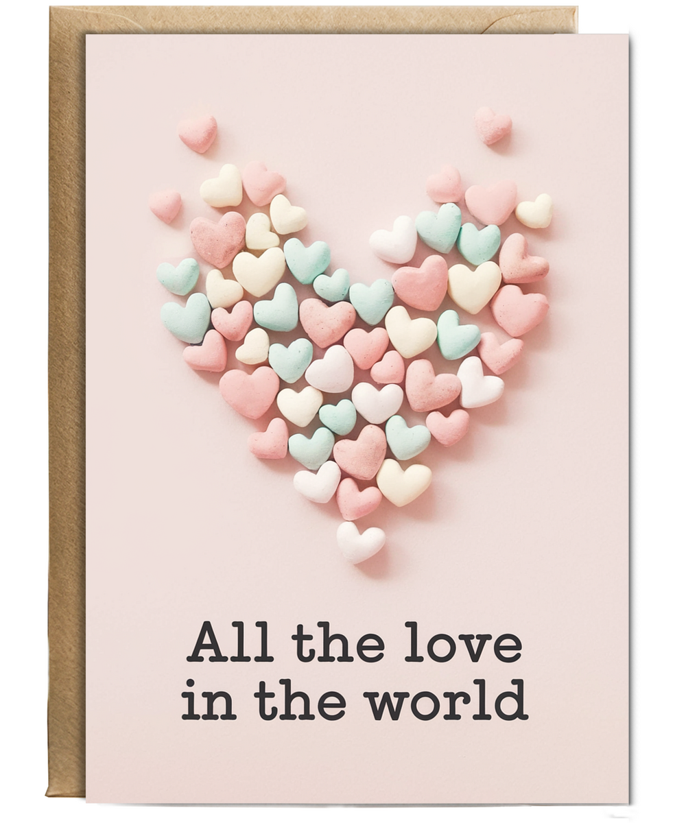 Anniversary Card for husband wife All the Love in the World