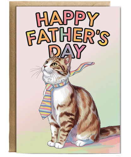 Happy Father's Day - Cat with a Tie