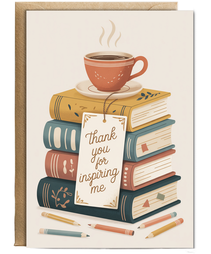 Teacher Thank You Card for Inspiring English Teacher