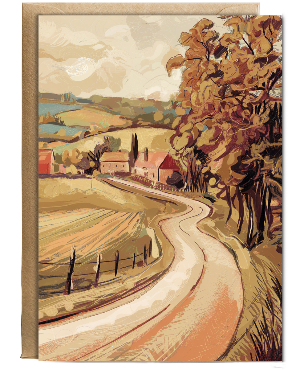 Landscape old master card style
