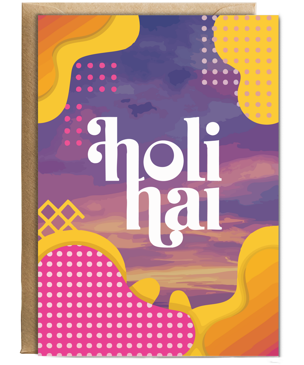 Holi Hai block colour