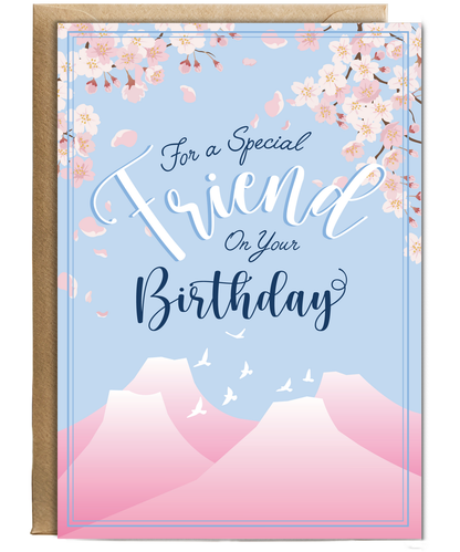 For a Special Friend on Your Birthday Cherry Blossom