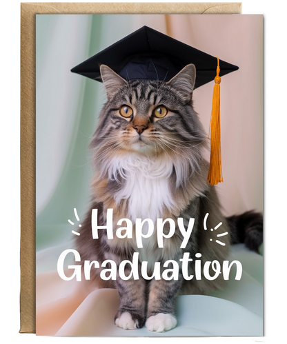 Happy Graduation with Cat with a Cap