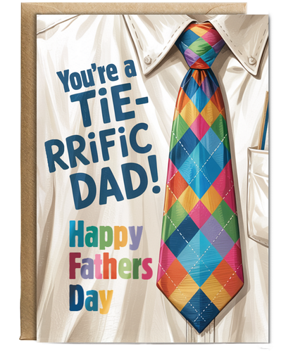 Happy Fathers Day Card for a Terrific Tie Wearing Dad