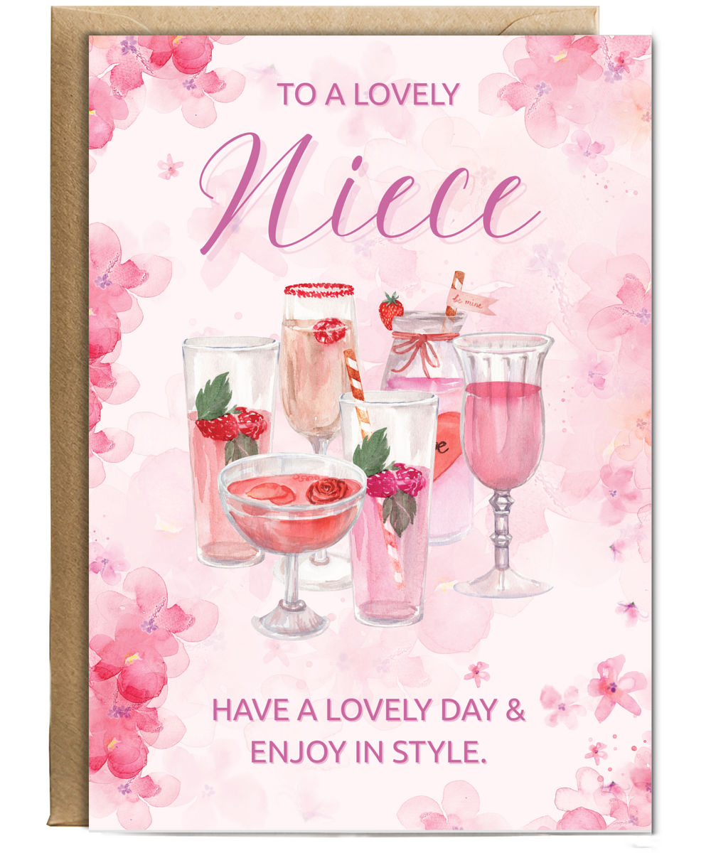 cocktails to a lovely niece Happy birthday