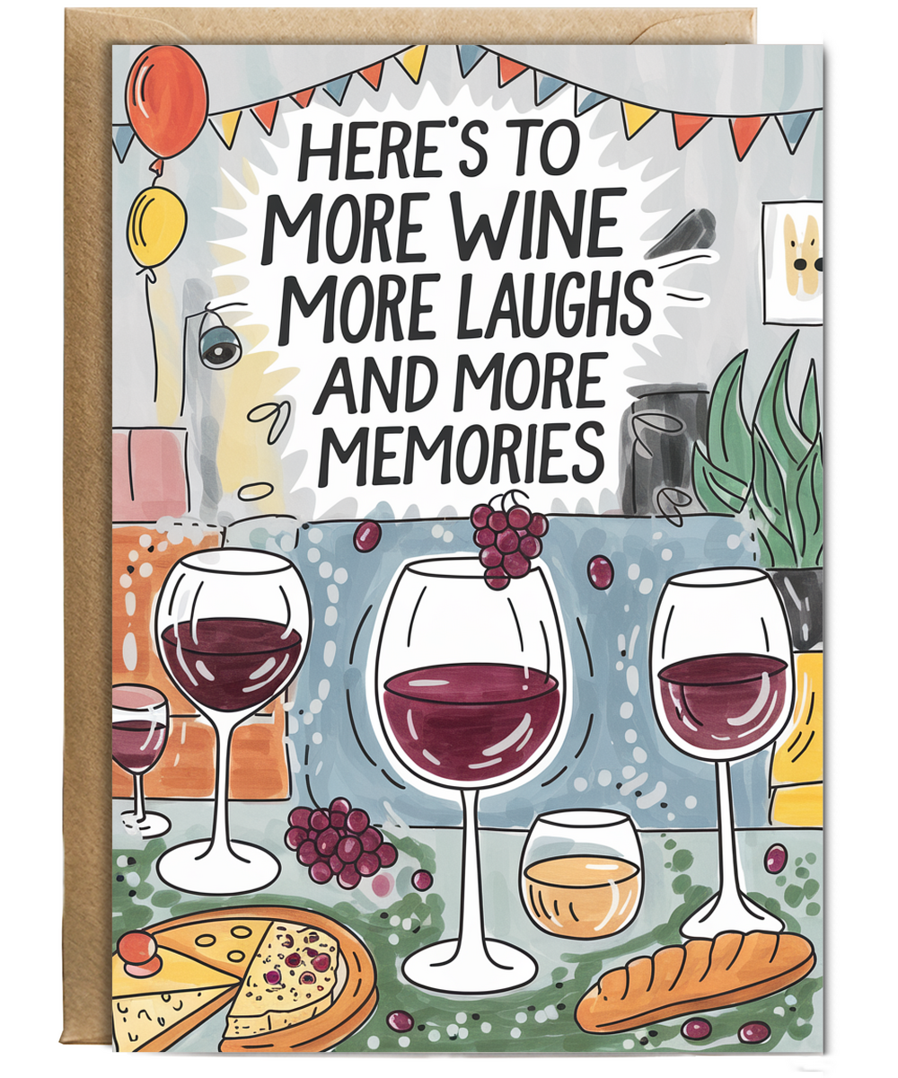 Here’s to More Wine More Laughs and More Memories