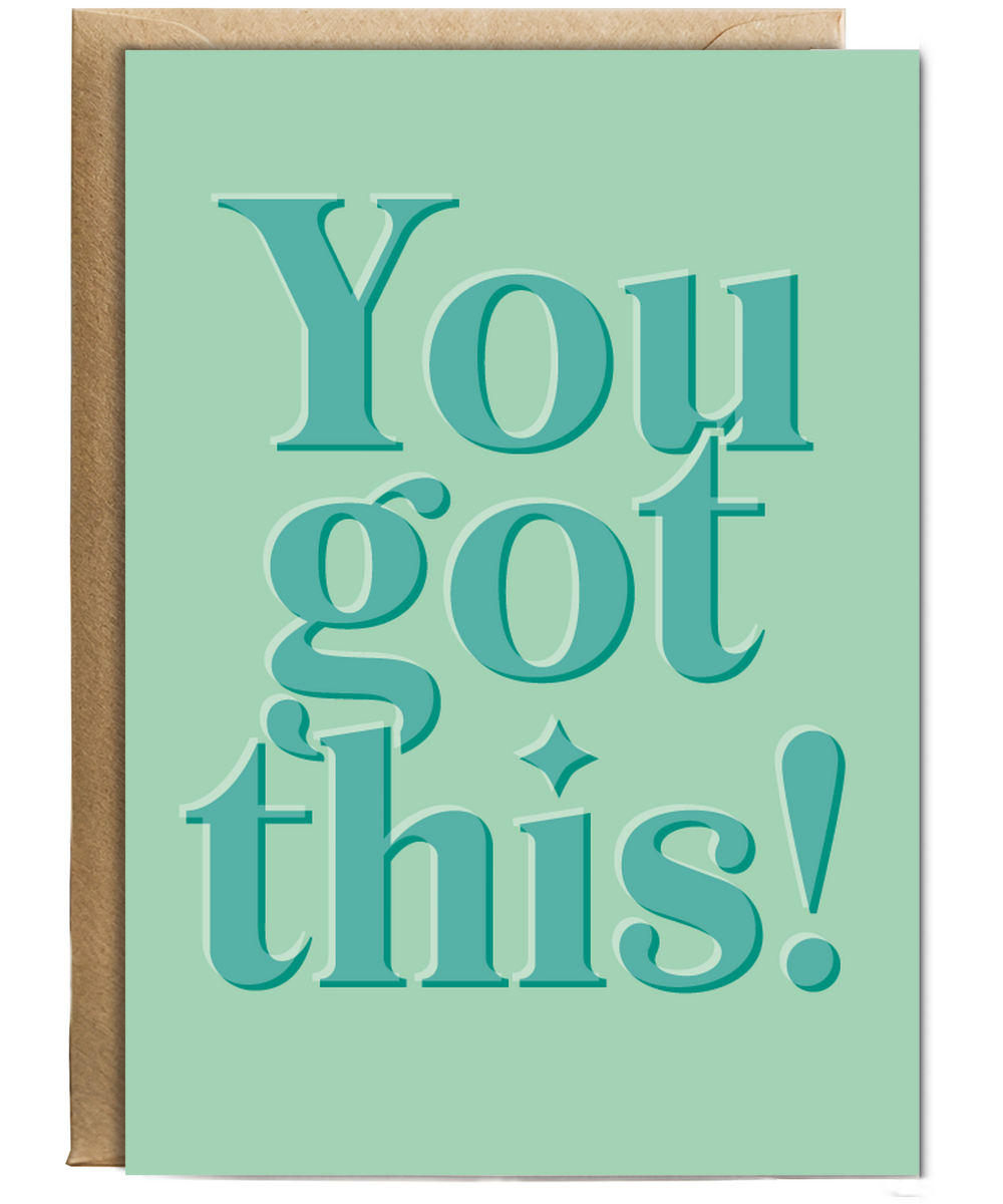 Motivational Card for Exams You Got This
