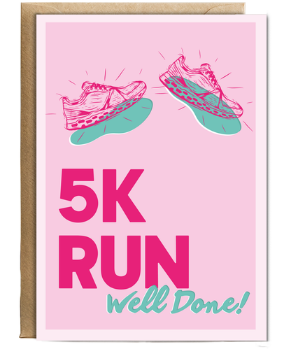 Motivational Well Done Card for Beginner Runner Completing 5km
