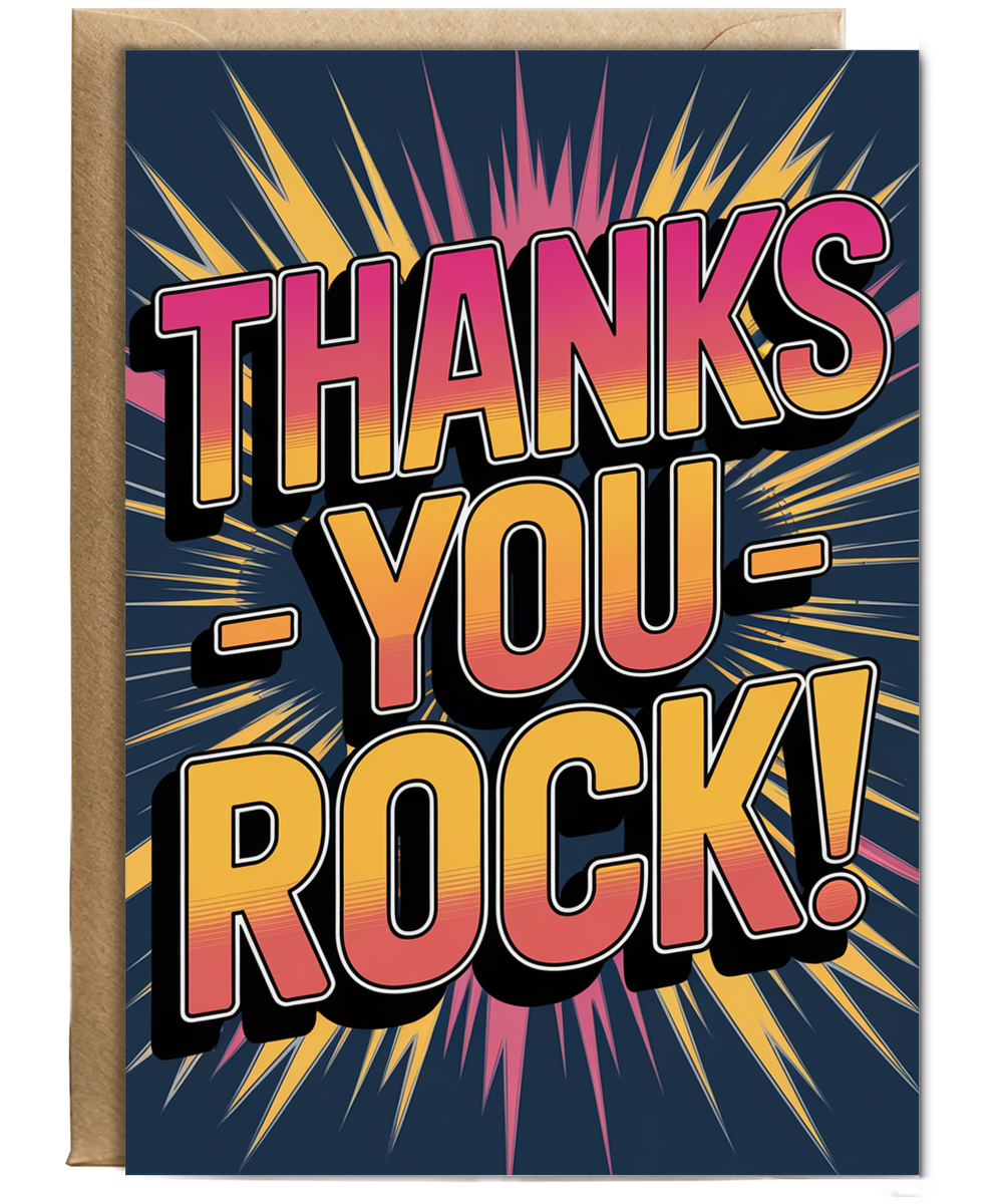 Thank you card You Rock