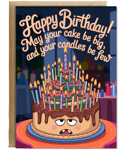 Happy Birthday Card May Your Cake Be Big