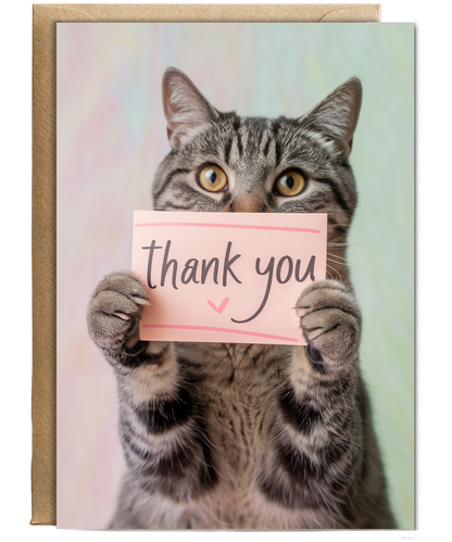 Thank You with Cat with a ThankwithYou Note