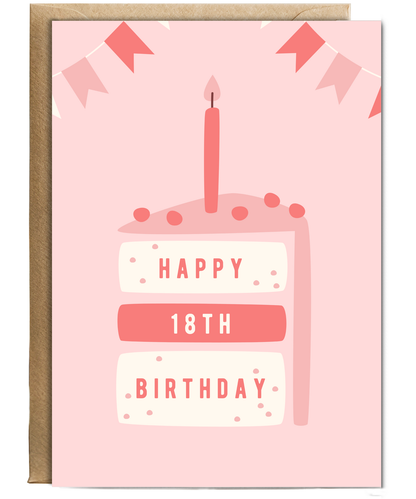 minimalistic girly Happy 18th Birthday