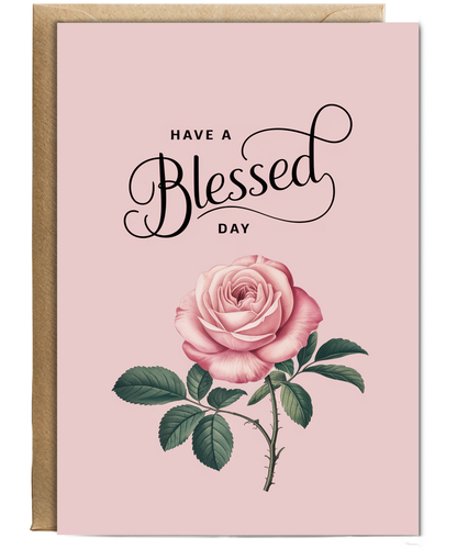 Have a Blessed Day Card thank you Christian