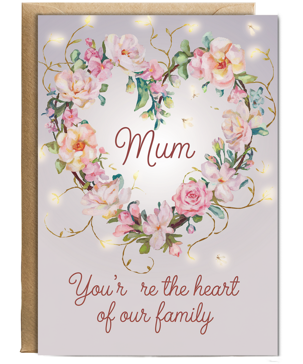 Mum, You’re the Heart of Our Family Mothers Day Card