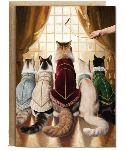 Royal cats playing