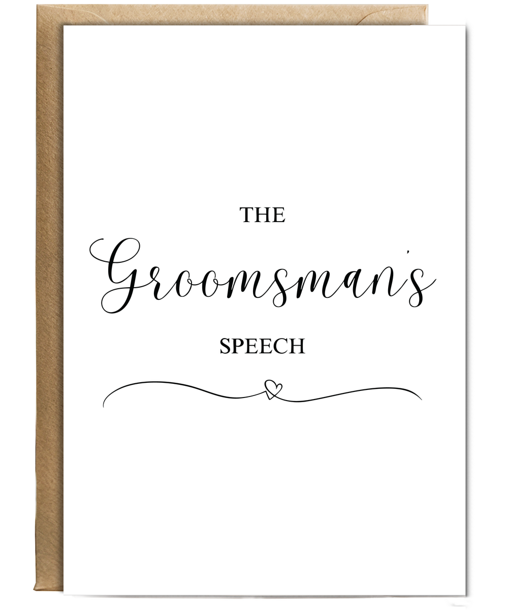 The Groomsmens speech