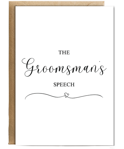 The Groomsmens speech