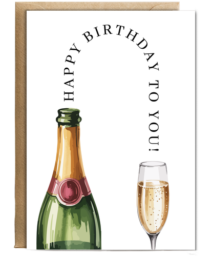 Champagne happy birthday to you