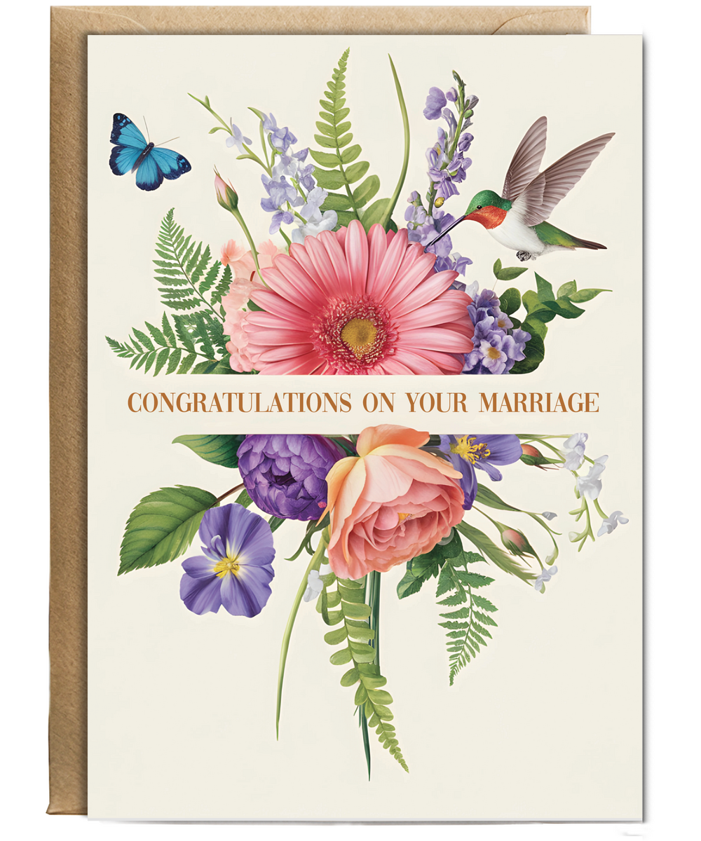 humming bird congratulations on your marriage