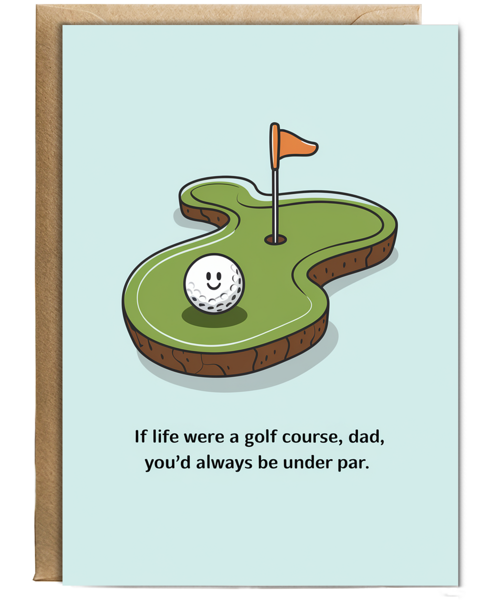 Birthday Card for dad golf Always Under Par funny cards fathers day