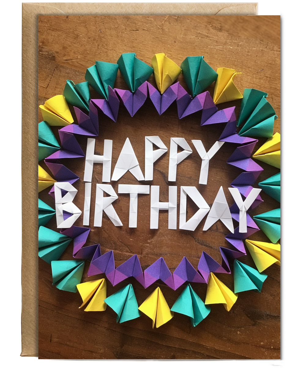Colorful Origami-Inspired Triangles