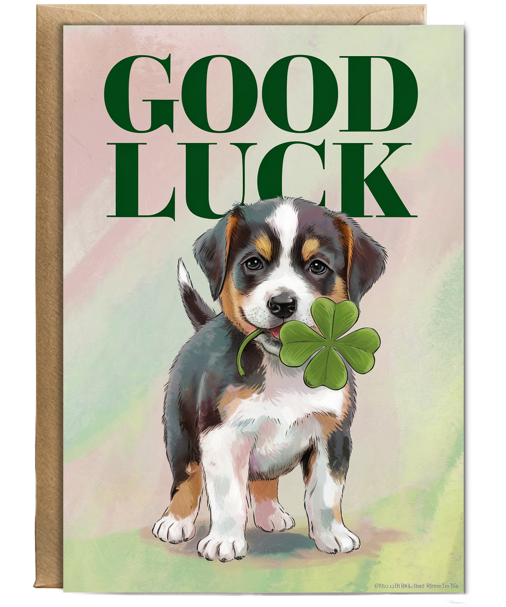 Good Luck - Puppy with a Lucky Charm