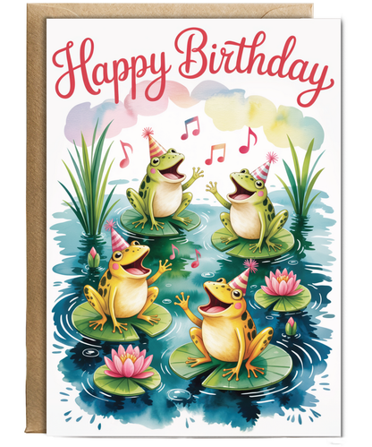 frogs singing happy birthday