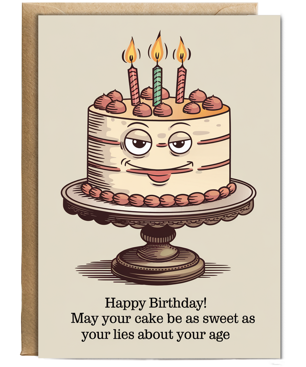 Happy Birthday! May Your Cake Be as Sweet as Your Lies About Your Age