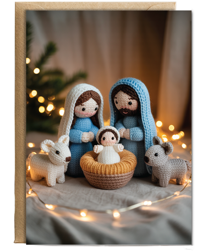 Knitted christmas nativity
