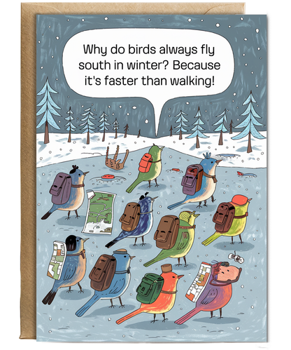 Why do birds always fly south in winter? Because it’s faster than walking!