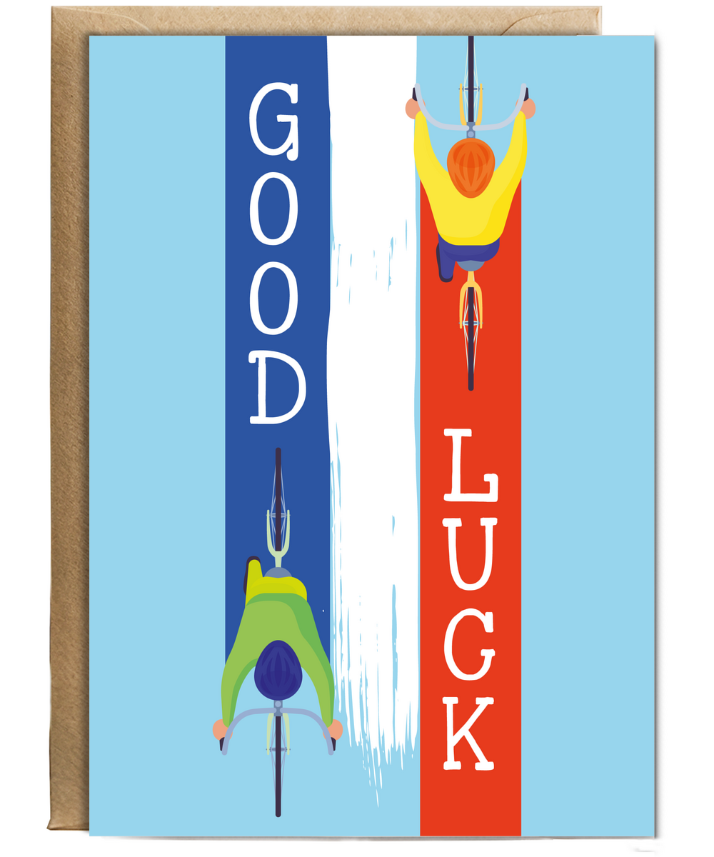Good Luck Card for Cycling Race Sports Challenge in France