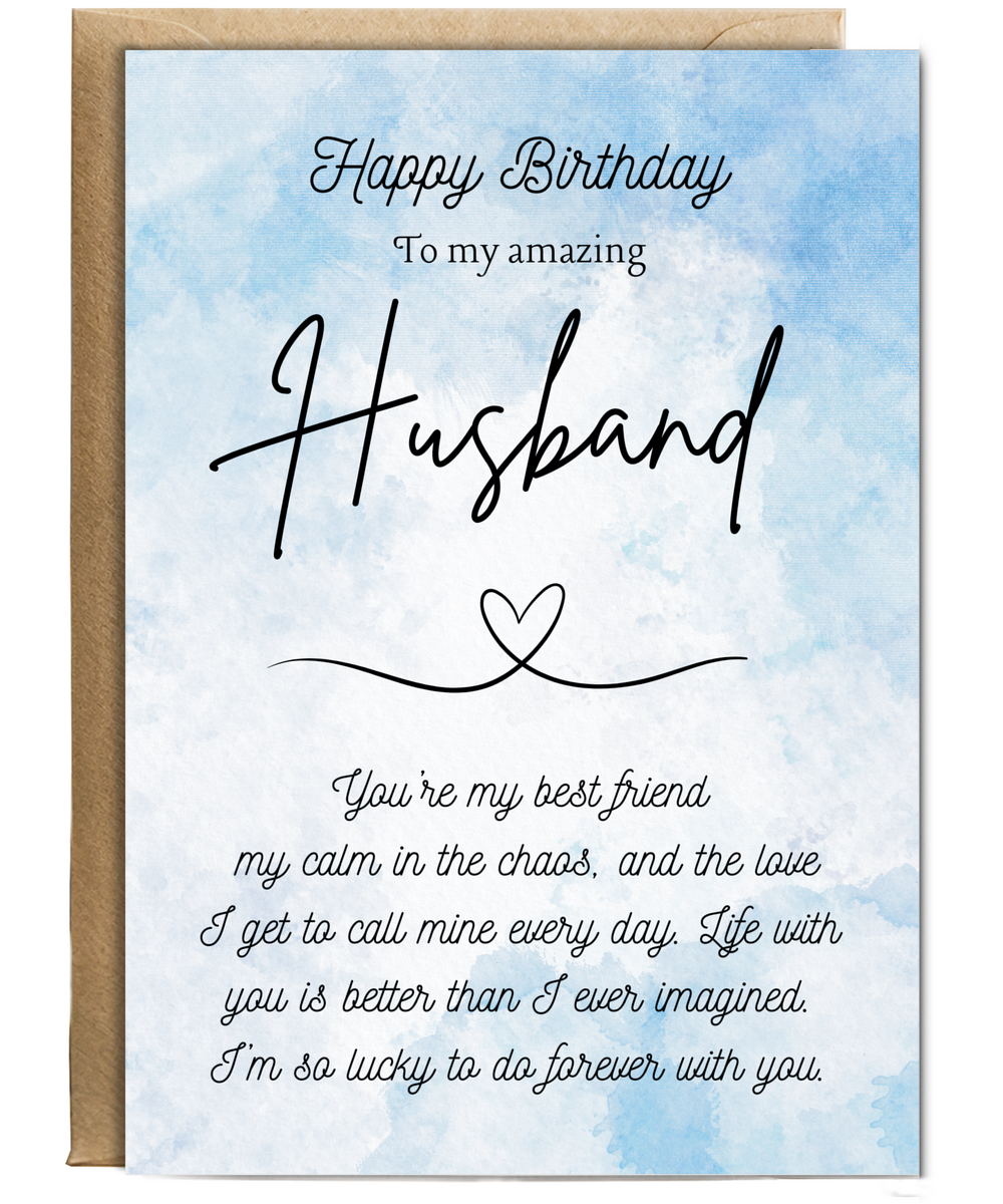 Gold Happy Birthday Husband
