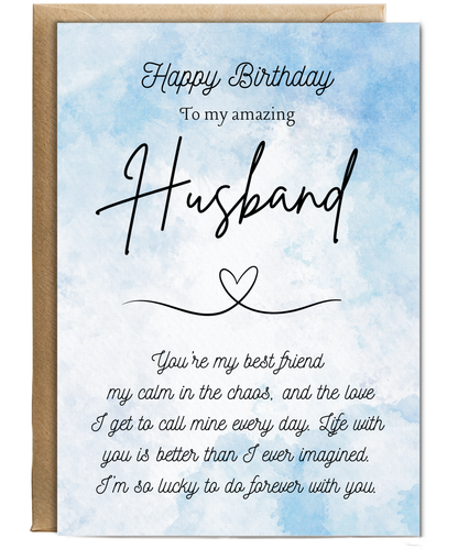 Gold Happy Birthday Husband