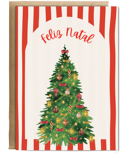 trendy Merry Christmas Feliz Natal Portuguese