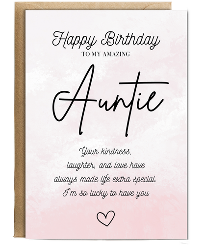 Gold Happy Birthday Auntie