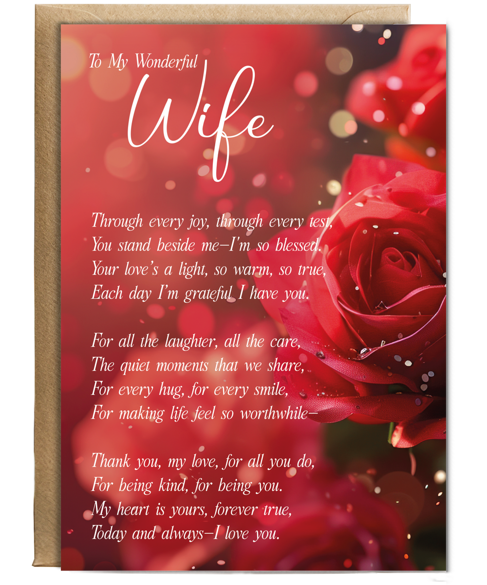 Romantic To My Wonderful Wife