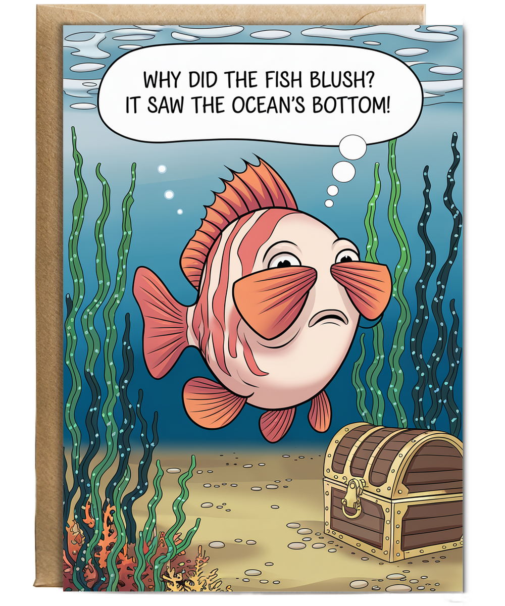 Why did the fish blush? It saw the ocean’s bottom!