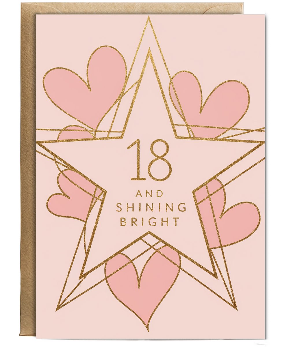 18th Birthday card for her and Shining Bright