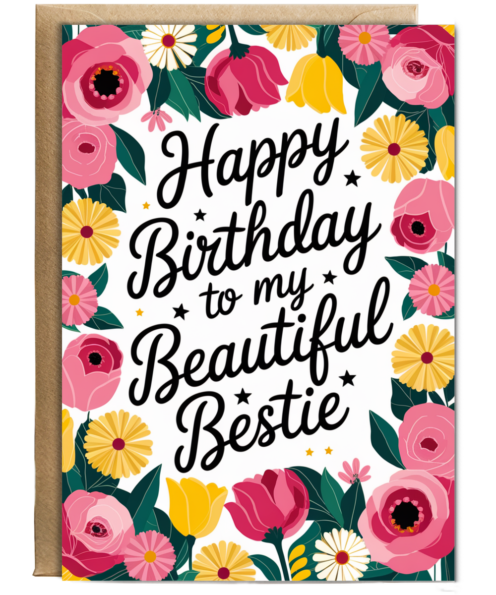 Happy Birthday to My Beautiful Bestie Design