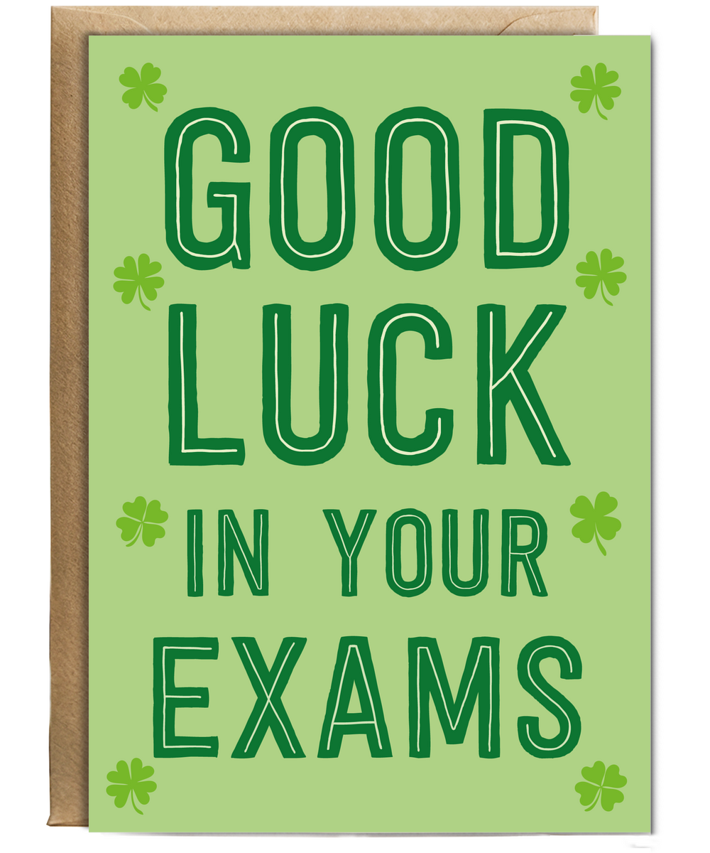 Good Luck in Your Exams with Shamrocks