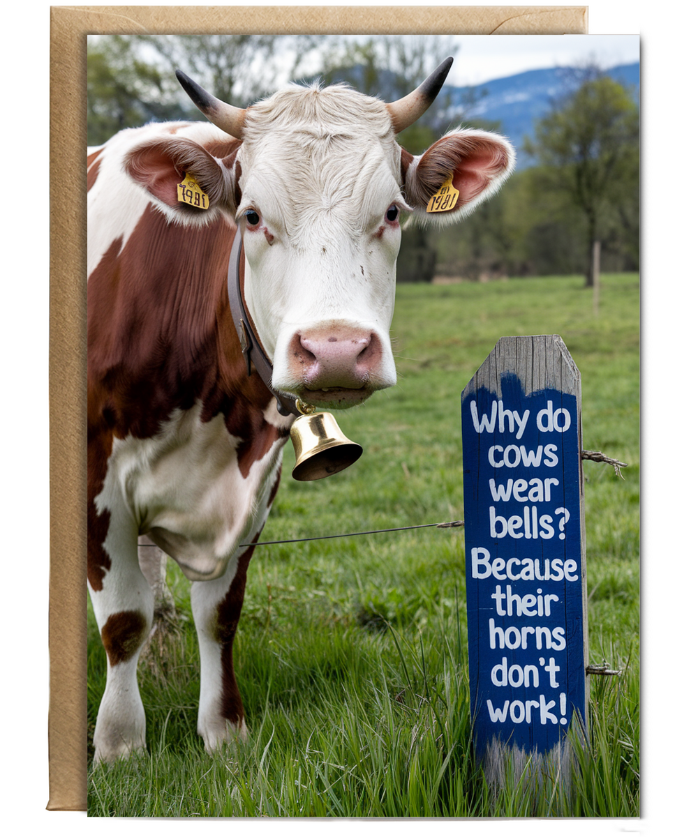 Why do cows wear bells? Because their horns don’t work!