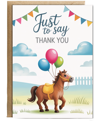 Thank You Card for Horse Riding Instructor Just to Say