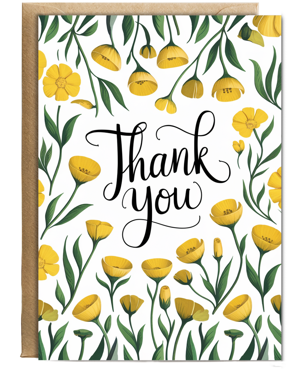 Thank You - Pretty Buttercup Flowers