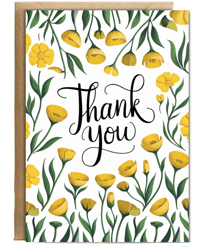 Thank You - Pretty Buttercup Flowers