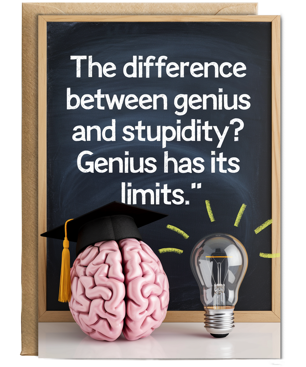 The difference between genius and stupidity? Genius has its limits.