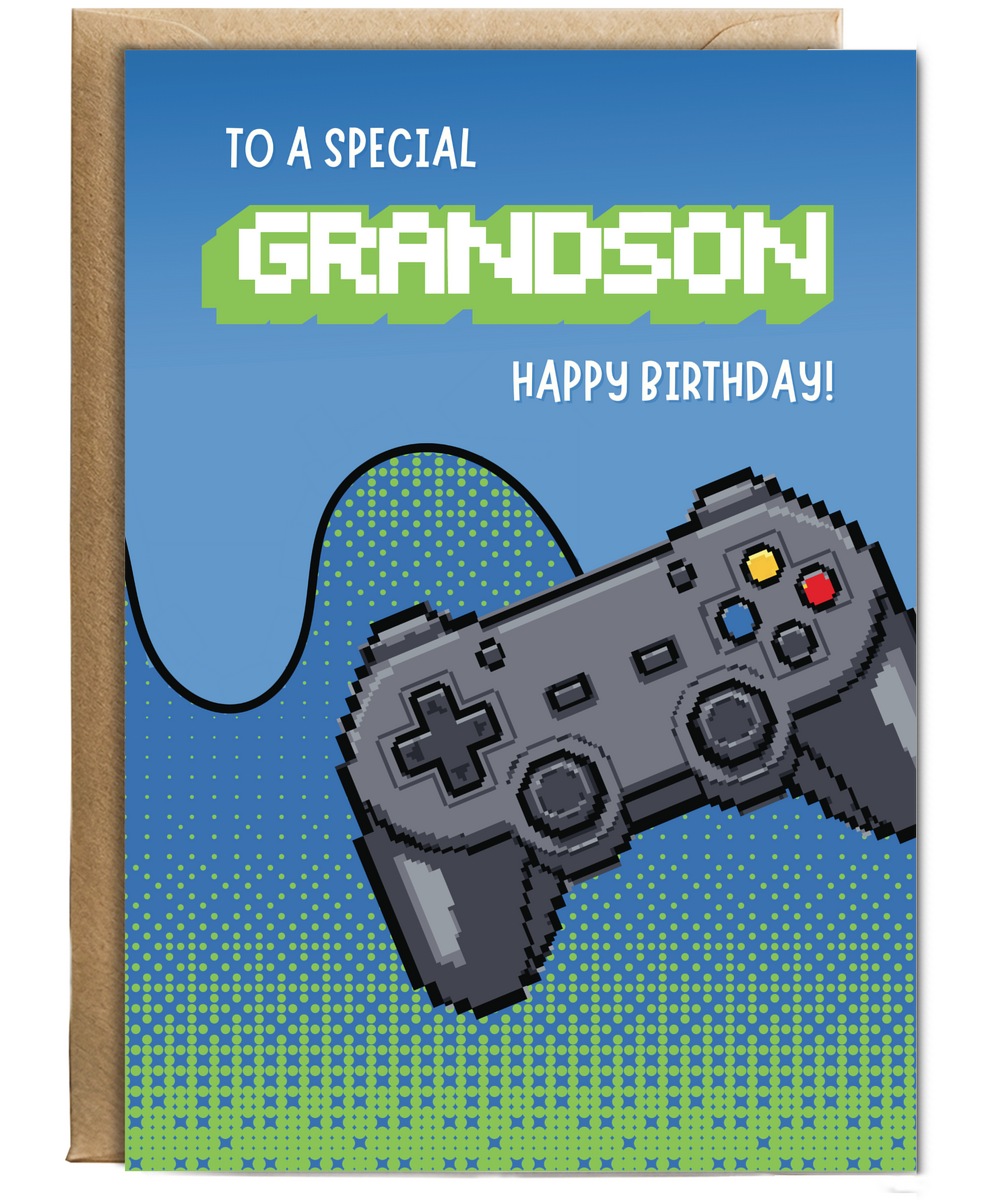 To a special Grandson, happy birthday gaming