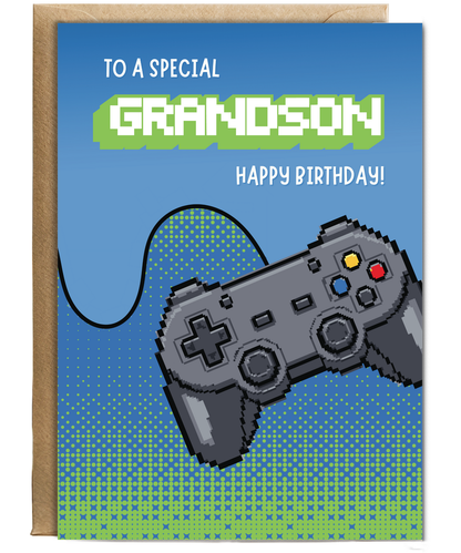 To a special Grandson, happy birthday gaming